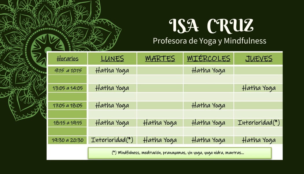 Horario yoga